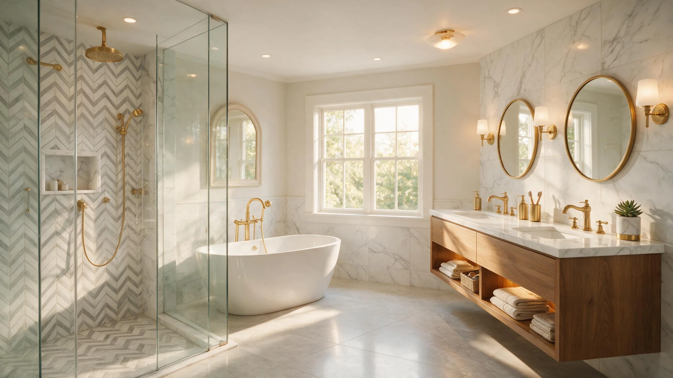 Bathroom remodel San Jose luxury renovated bathroom with custom vanity and quality tile